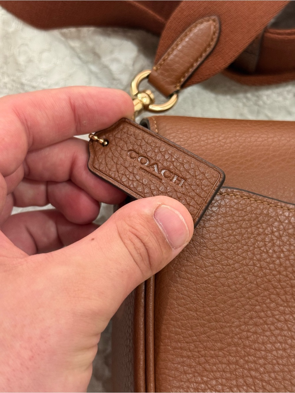Brown leather Coach Amelia Saddle Bag, used! - Picture 10 of 14